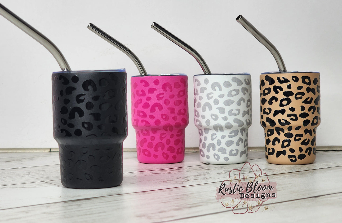 3 oz Mini Tumbler Leopard Print Cheetah Print Hot Pink Black 3 oz Mini Tumbler Stainless Steel Gift for Her Shot Glass Cute Mini cup