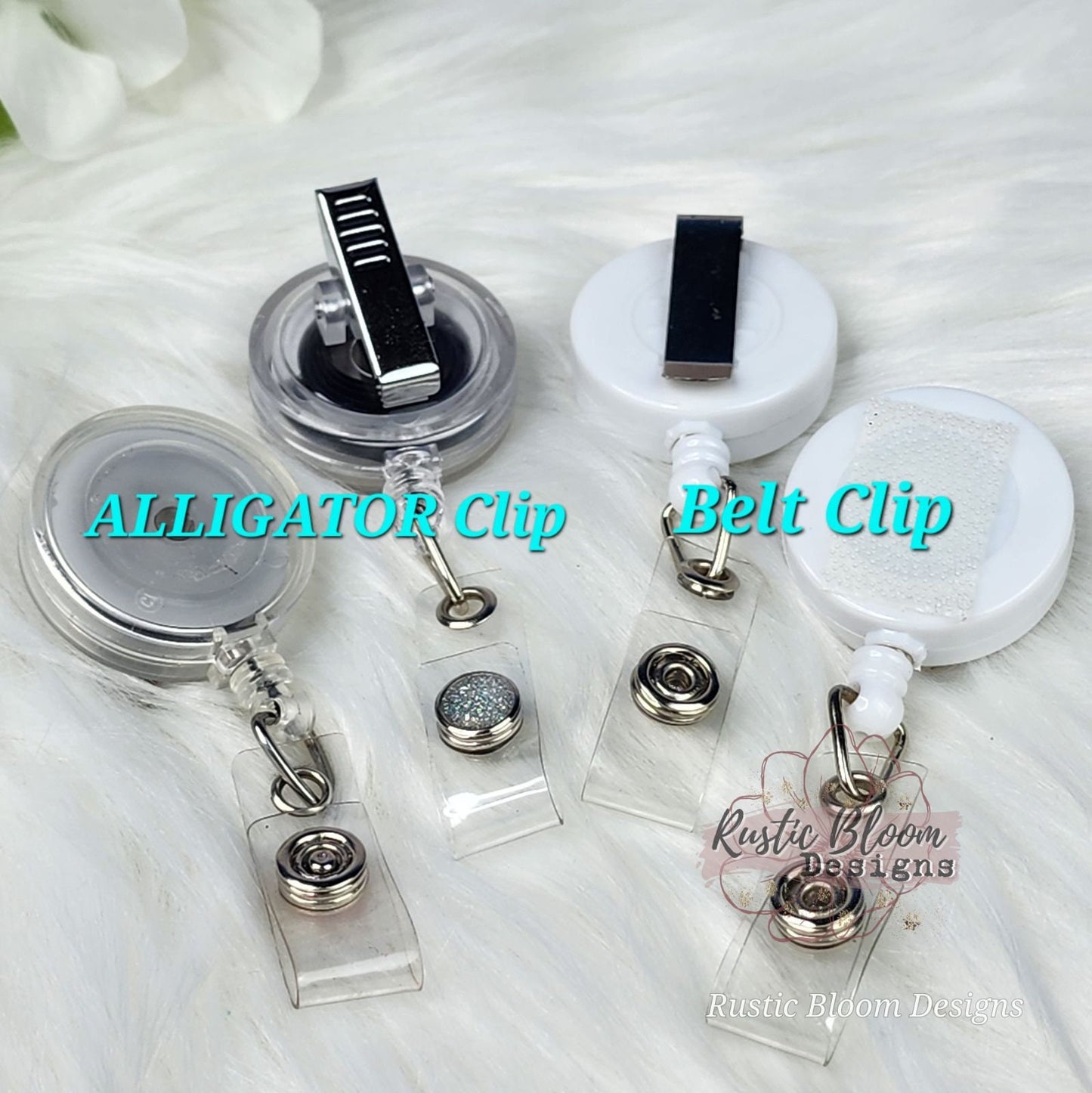 Heart Shaped Leopard Print and glitter Badge Reel