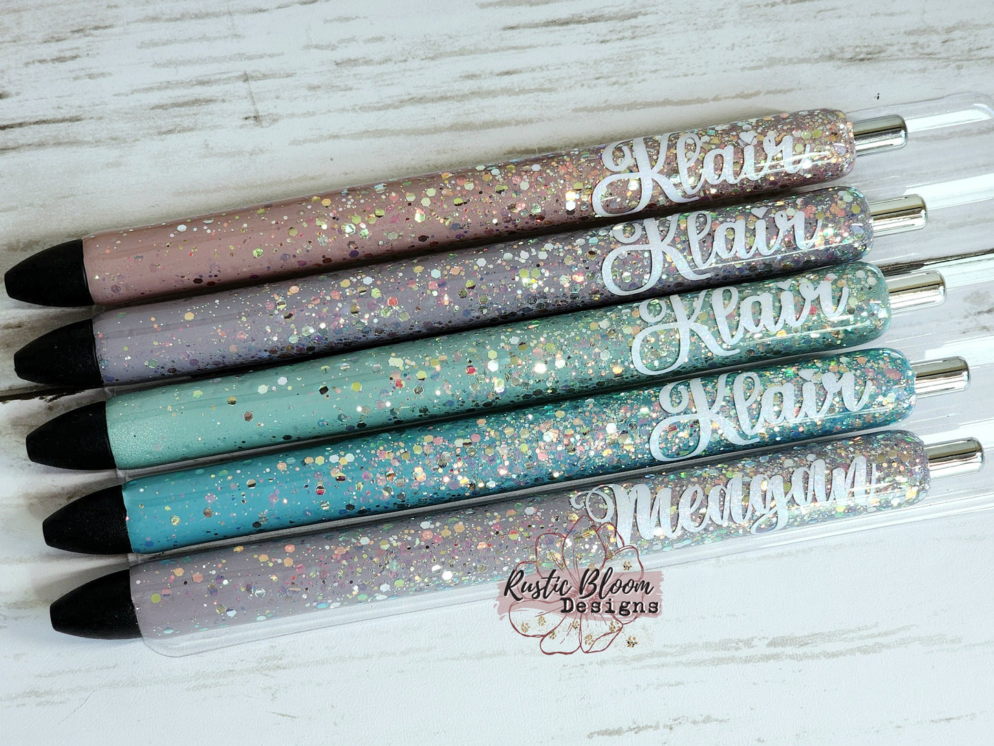 Elegant Vintage Ombre Glitter Gel Pen