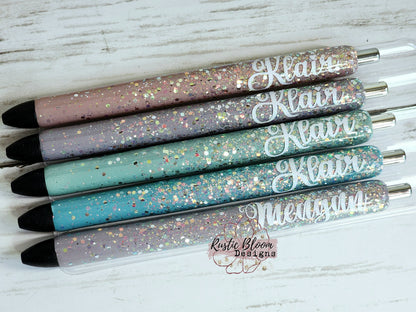 Elegant Vintage Ombre Glitter Gel Pen