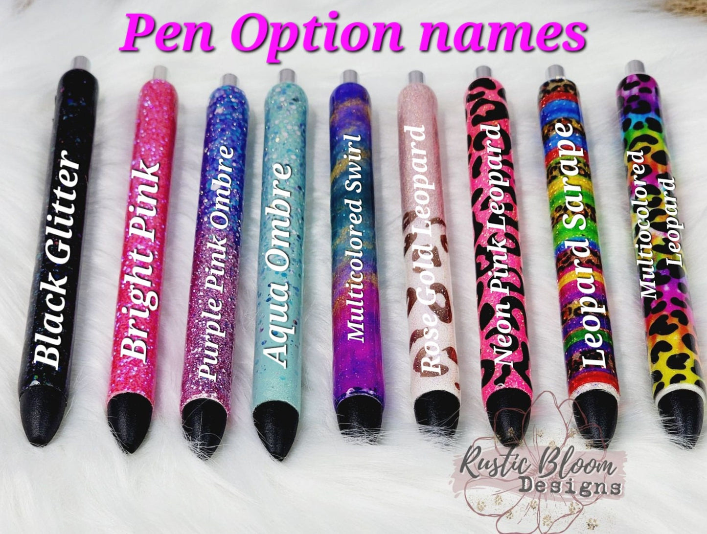 Custom Glitter Pen Ink Joy Gel Pen Personalized Epoxy Retractable Refillable Leopard Print Cheetah Ombre Gift for her Nurse Work Pen Teacher