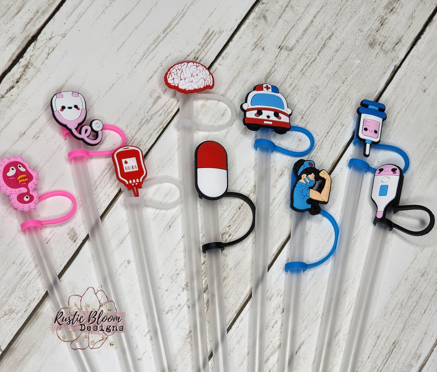 Medical Straw Topper Nurse Straw Cap Straw Buddy Stanley Straw Topper Pharmacist Medical Gift Simple Modern Tumbler Topper Stethoscope Scrub