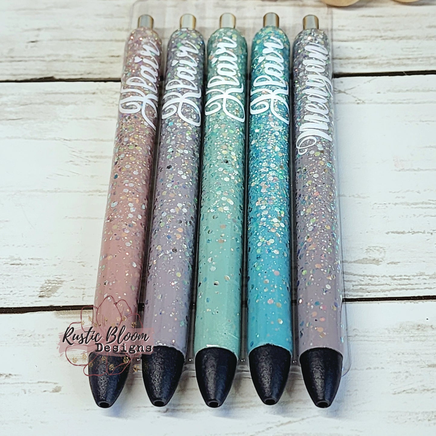Elegant Vintage Ombre Glitter Gel Pen