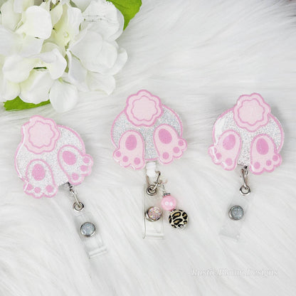Bunny Badge Reel, Easter Badge Reel, Bunny Butt Badge Reel, Cute Badge Reel, Nurse badge reel Retractable Badge Reel Glitter Badge Reel