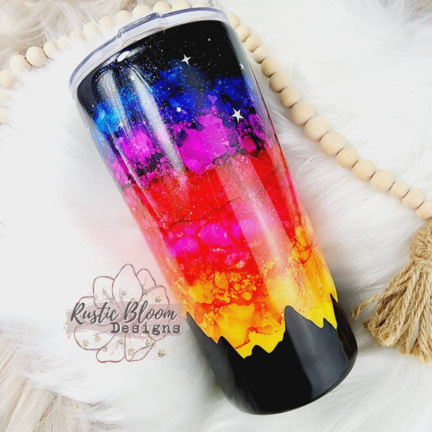 Mountain Sunset Tumbler Ombre Custom Insulated Stainless Steel Coffee Travel Mug Personalized Gift for Her Water Cup Cold  Hot drinking Cup