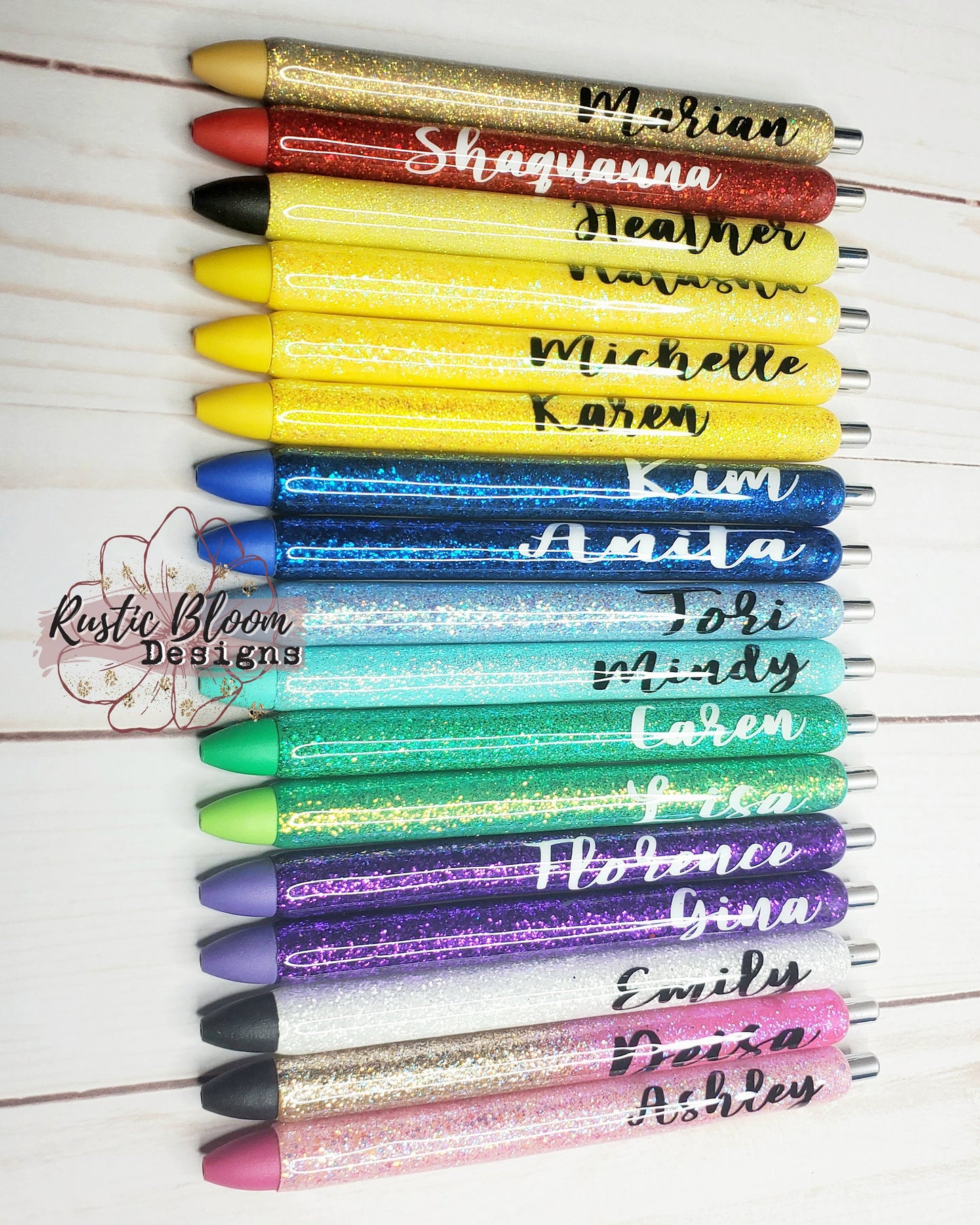 Personalized Gel Glitter Pen, Custom Made Pens  Nurse Gift, Teacher Gift, Epoxy Pen Glitter Pen Gel Pen Refillable Work pen, Christmas gift