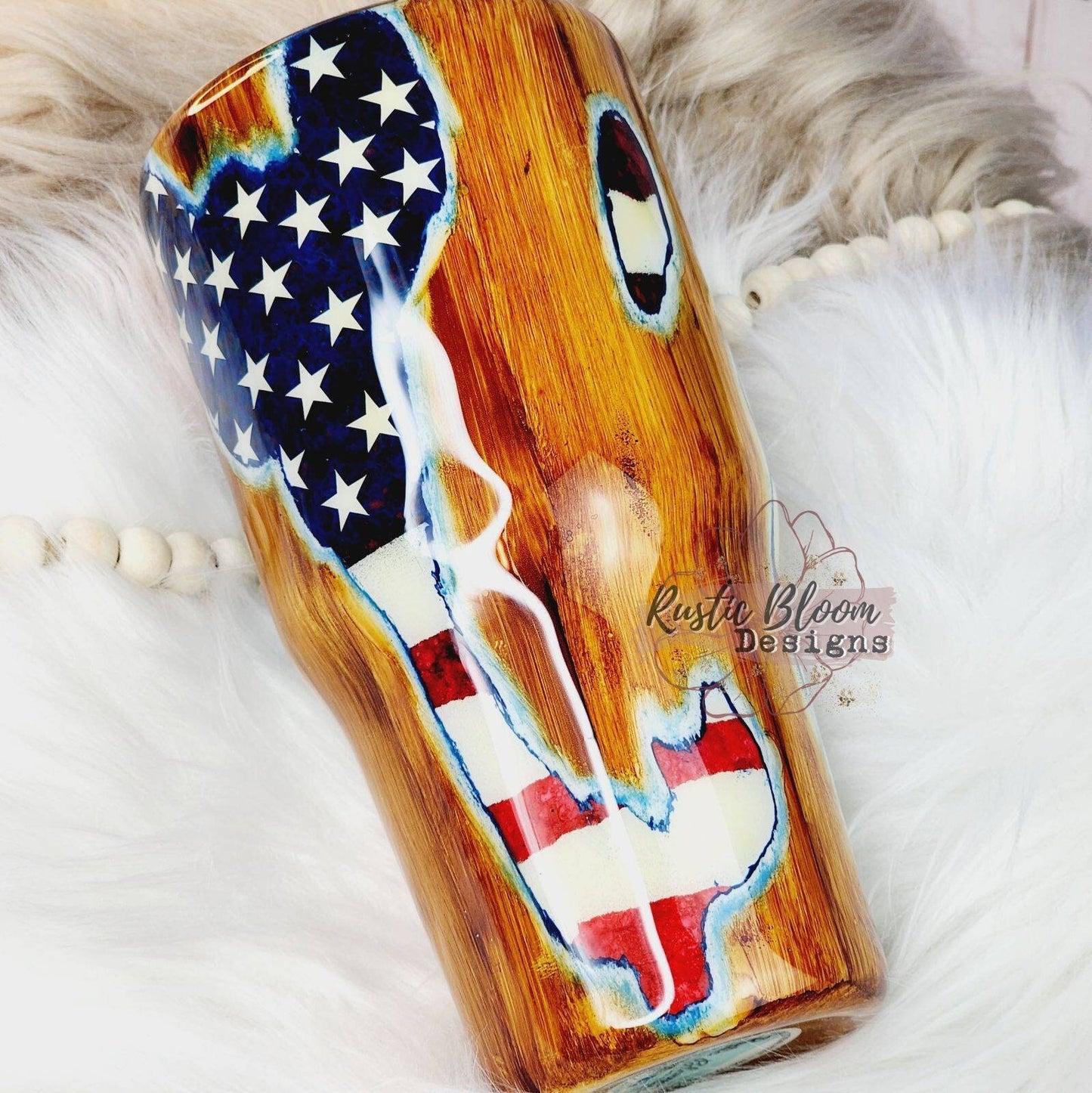 American Flag Tumbler Wood Grain Tumbler 30oz Tumbler peekaboo Woodgrain American Flag cup Husband Tumbler Personalized mug Guy Gift Dad mug