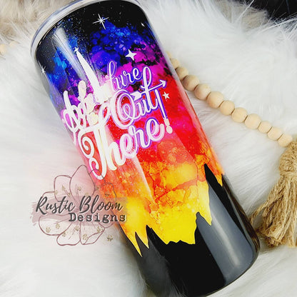 Mountain Sunset Tumbler Ombre Custom Insulated Stainless Steel Coffee Travel Mug Personalized Gift for Her Water Cup Cold  Hot drinking Cup
