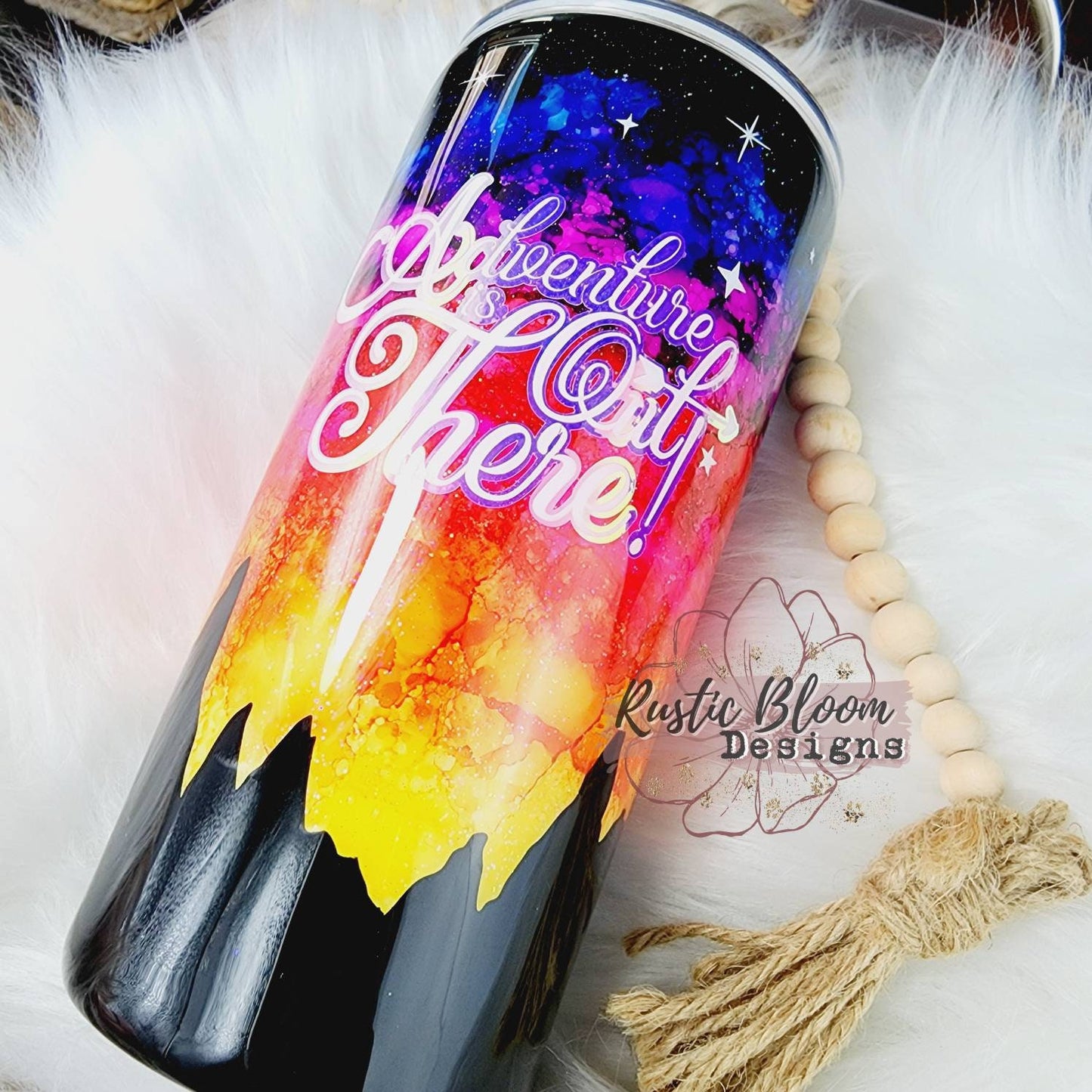 Mountain Sunset Tumbler Ombre Custom Insulated Stainless Steel Coffee Travel Mug Personalized Gift for Her Water Cup Cold  Hot drinking Cup