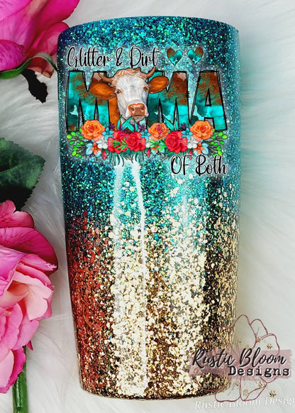 Mom Tumbler for Mother's Day Mother's Day gifts Western Mom cute mom tumbler gift for Mother's Day 20oz tumbler Personalized glitter mug