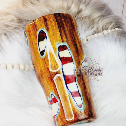 American Flag Tumbler Wood Grain Tumbler 30oz Tumbler peekaboo Woodgrain American Flag cup Husband Tumbler Personalized mug Guy Gift Dad mug