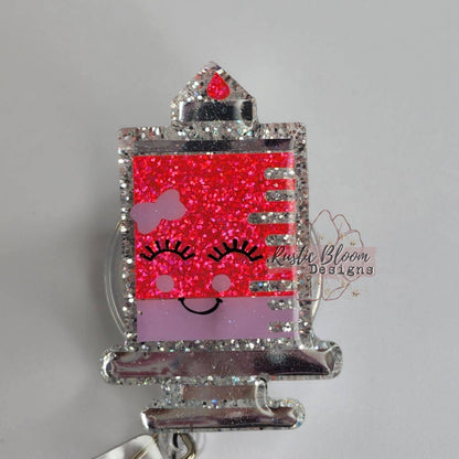Nurse Heart Glitter Stethescope Badge Reel Custom nurse gift for her essential worker gift personalized Healthcare Badge Holder medical Id