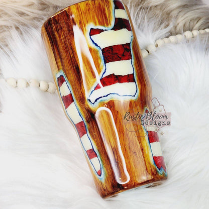 American Flag Tumbler Wood Grain Tumbler 30oz Tumbler peekaboo Woodgrain American Flag cup Husband Tumbler Personalized mug Guy Gift Dad mug