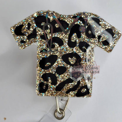 Nurse Glitter Stethescope Badge Reel Custom nurse gift for her essential worker gift personalized Healthcare Badge Holder medical Id