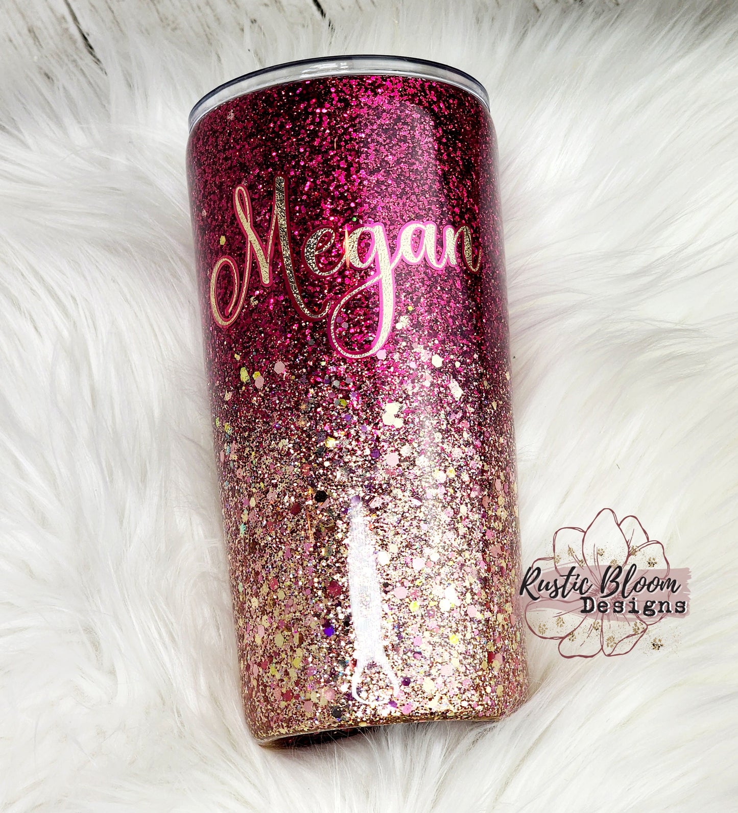Glitter Berry Purple Gold Tumbler Mother's Day Gift for Her Custom Insulated Teacher Travel Coffee Mug Personalized Cup Handle Mama Mimi