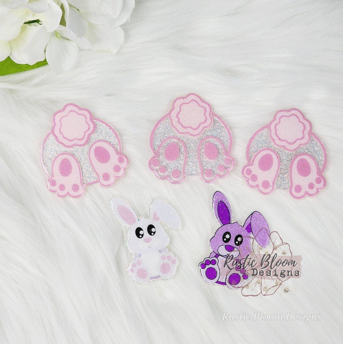 Bunny Badge Reel, Easter Badge Reel, Bunny Butt Badge Reel, Cute Badge Reel, Nurse badge reel Retractable Badge Reel Glitter Badge Reel