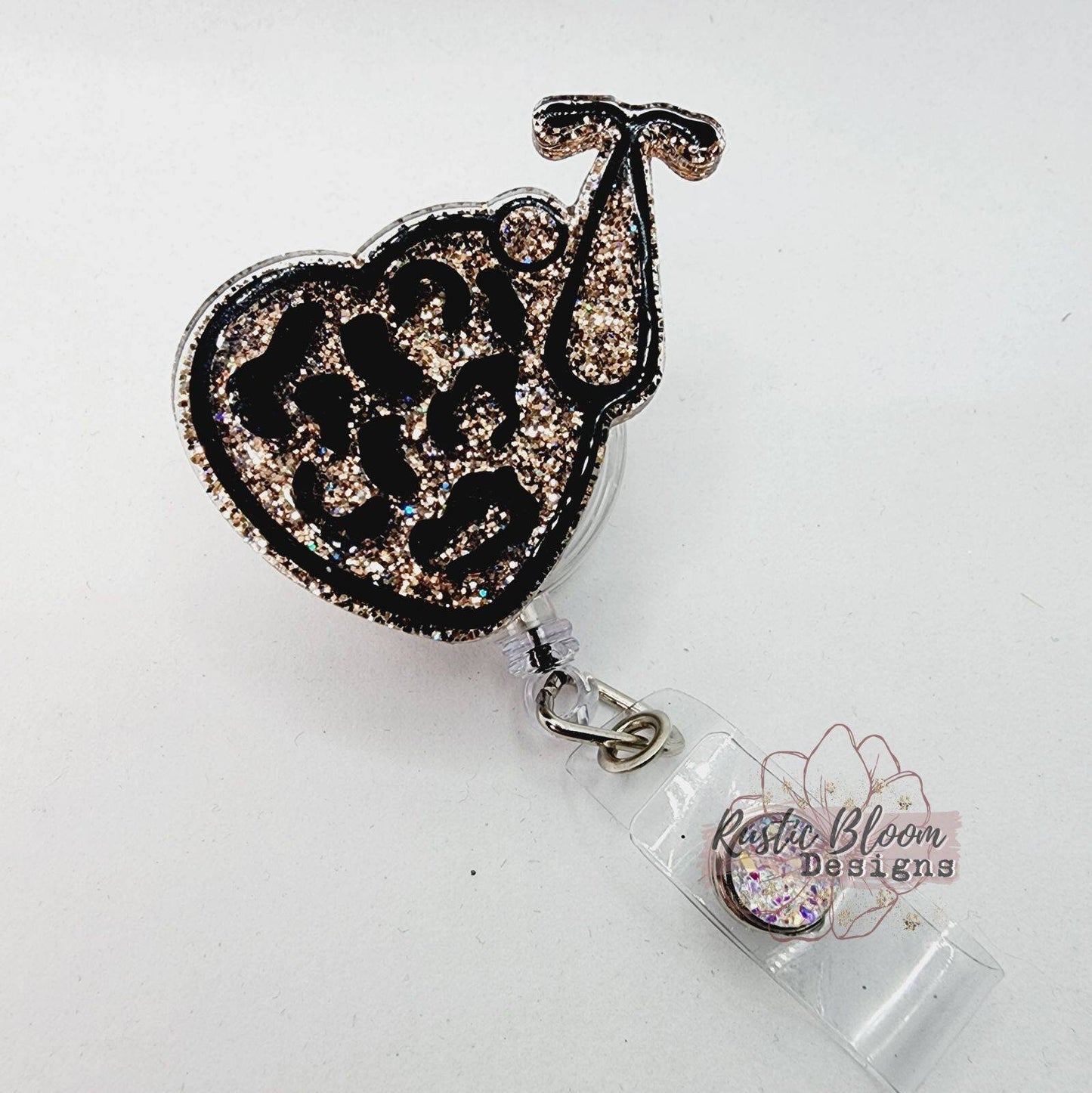 Nurse Heart Glitter Stethescope Badge Reel Interchangeable Custom nurse gift for her teacher gift personalized Healthcare Badge Holder