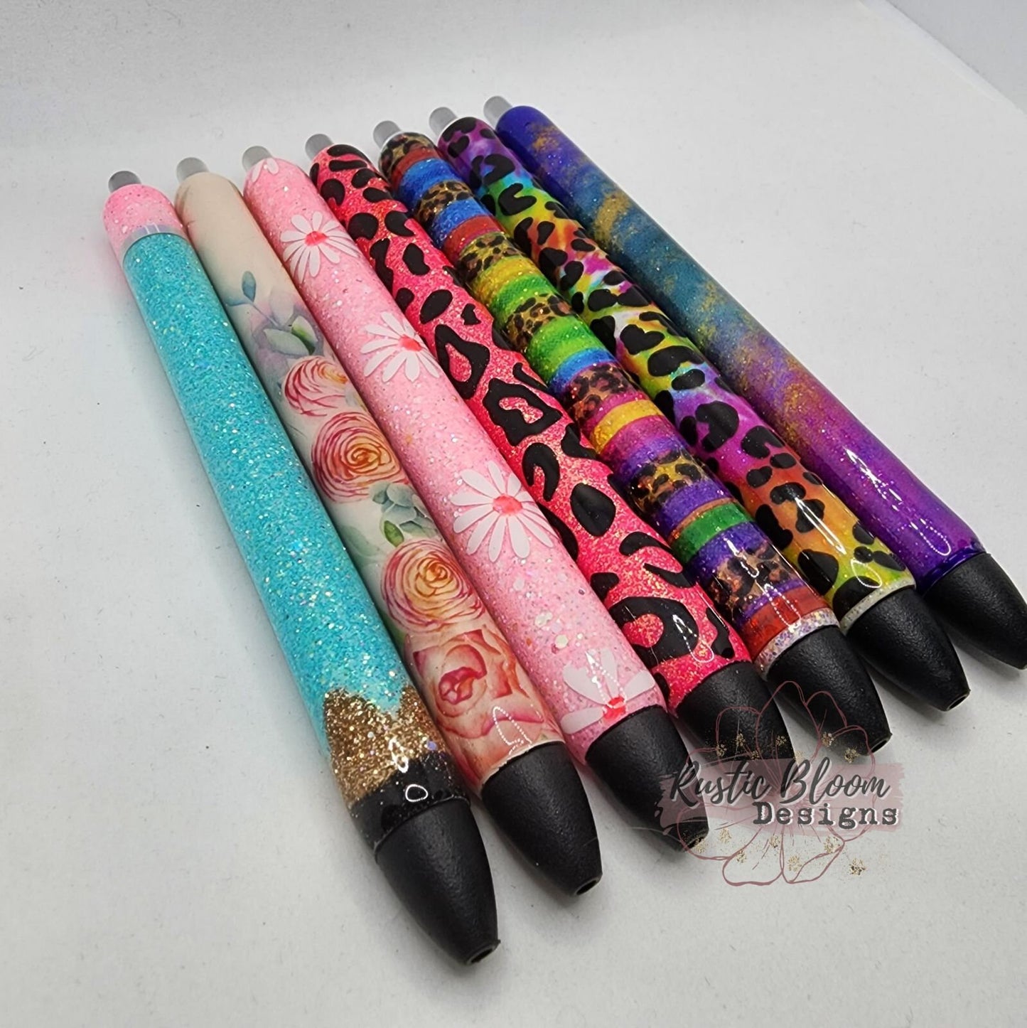 Custom Glitter Pen Ink Joy Gel Pen Personalized Epoxy Retractable Refillable Leopard Print Cheetah Ombre Gift for her Nurse Work Pen Teacher