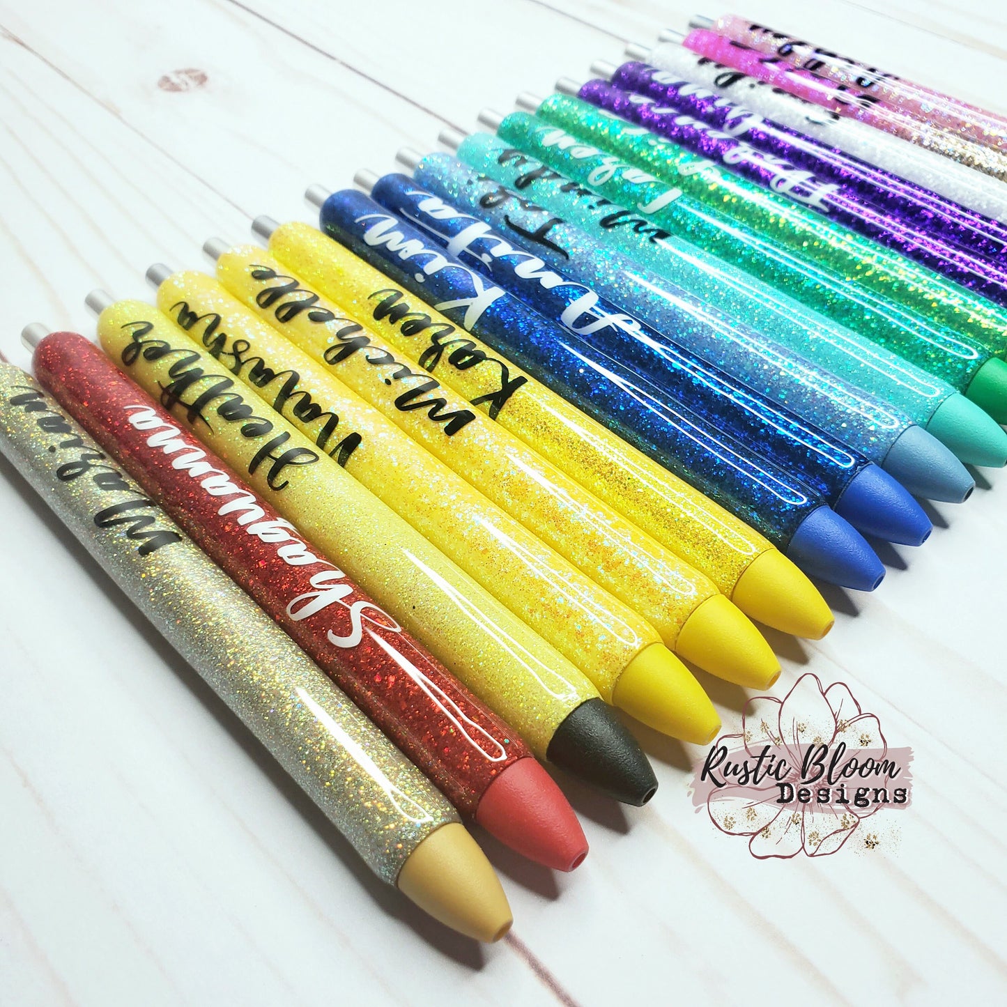 Personalized Gel Glitter Pen, Custom Made Pens  Nurse Gift, Teacher Gift, Epoxy Pen Glitter Pen Gel Pen Refillable Work pen, Christmas gift