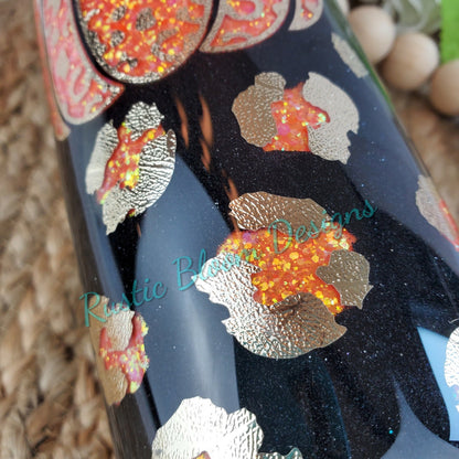 Sunflower Tumbler/ Sunflower Leopard Tumbler/ glitter tumbler/ epoxy tumbler/ Mother’s Day/ mom day/ girl day/ sunflowers/ leopard/