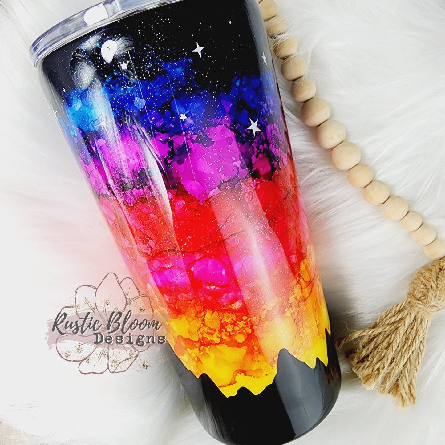Mountain Sunset Tumbler Ombre Custom Insulated Stainless Steel Coffee Travel Mug Personalized Gift for Her Water Cup Cold  Hot drinking Cup