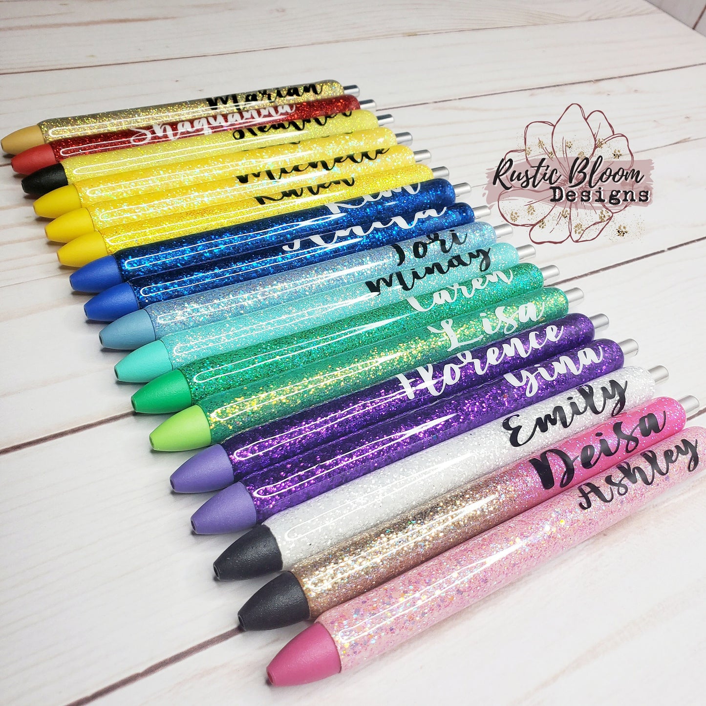Personalized Gel Glitter Pen, Custom Made Pens  Nurse Gift, Teacher Gift, Epoxy Pen Glitter Pen Gel Pen Refillable Work pen, Christmas gift