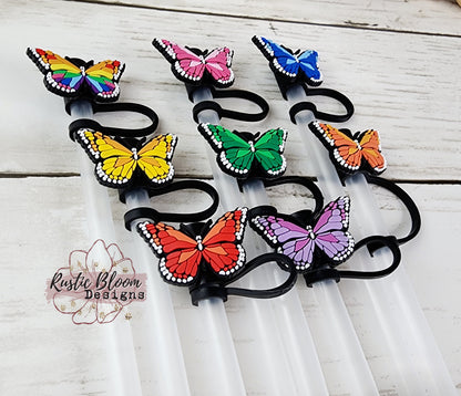 BUTTERFLY  Straw Topper Straw Cap Straw Buddy Gift Simple Tumbler Topper Gift for Her, Dust Straw protectors Cute Tumbler Topper