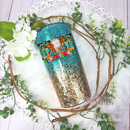 Mom Tumbler for Mother's Day Mother's Day gifts Western Mom cute mom tumbler gift for Mother's Day 20oz tumbler Personalized glitter mug