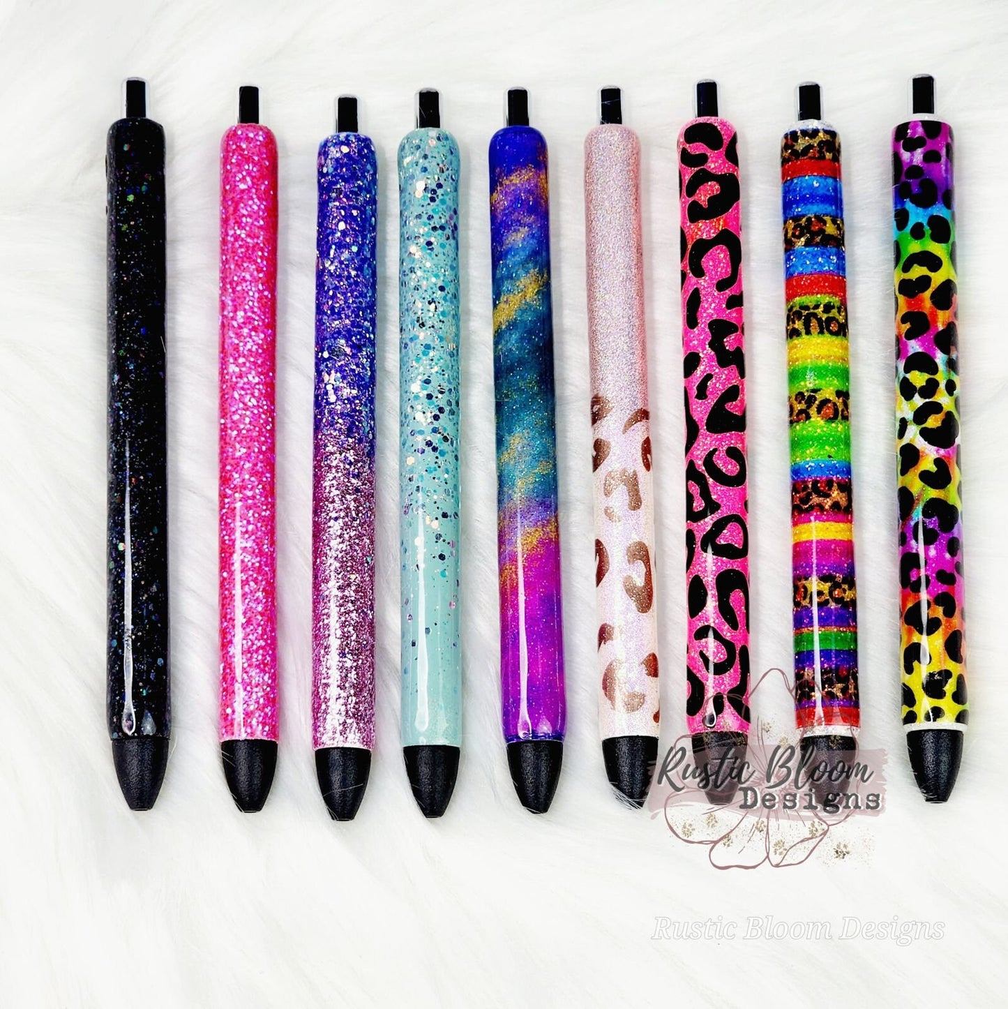 Custom Glitter Pen Ink Joy Gel Pen Personalized Epoxy Retractable Refillable Leopard Print Cheetah Ombre Gift for her Nurse Work Pen Teacher