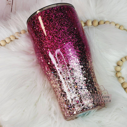 Glitter Berry Purple Gold Tumbler Mother's Day Gift for Her Custom Insulated Teacher Travel Coffee Mug Personalized Cup Handle Mama Mimi