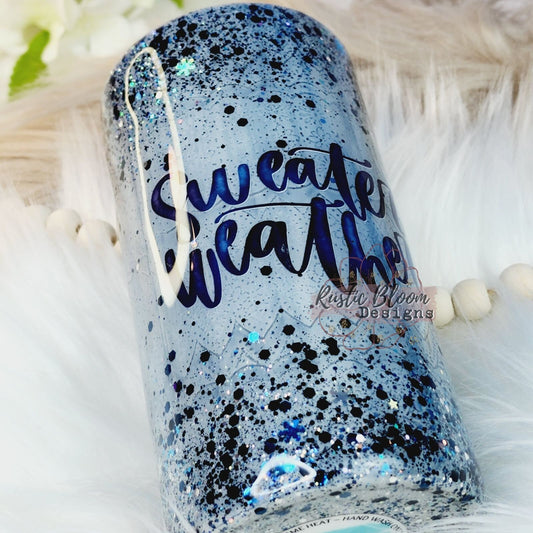 Fall Sweater Weather Glitter Christmas slim Can Kewlzie Tumbler gift Holiday Mug Custom Glitter Cug Custom Cups personalized Gifts