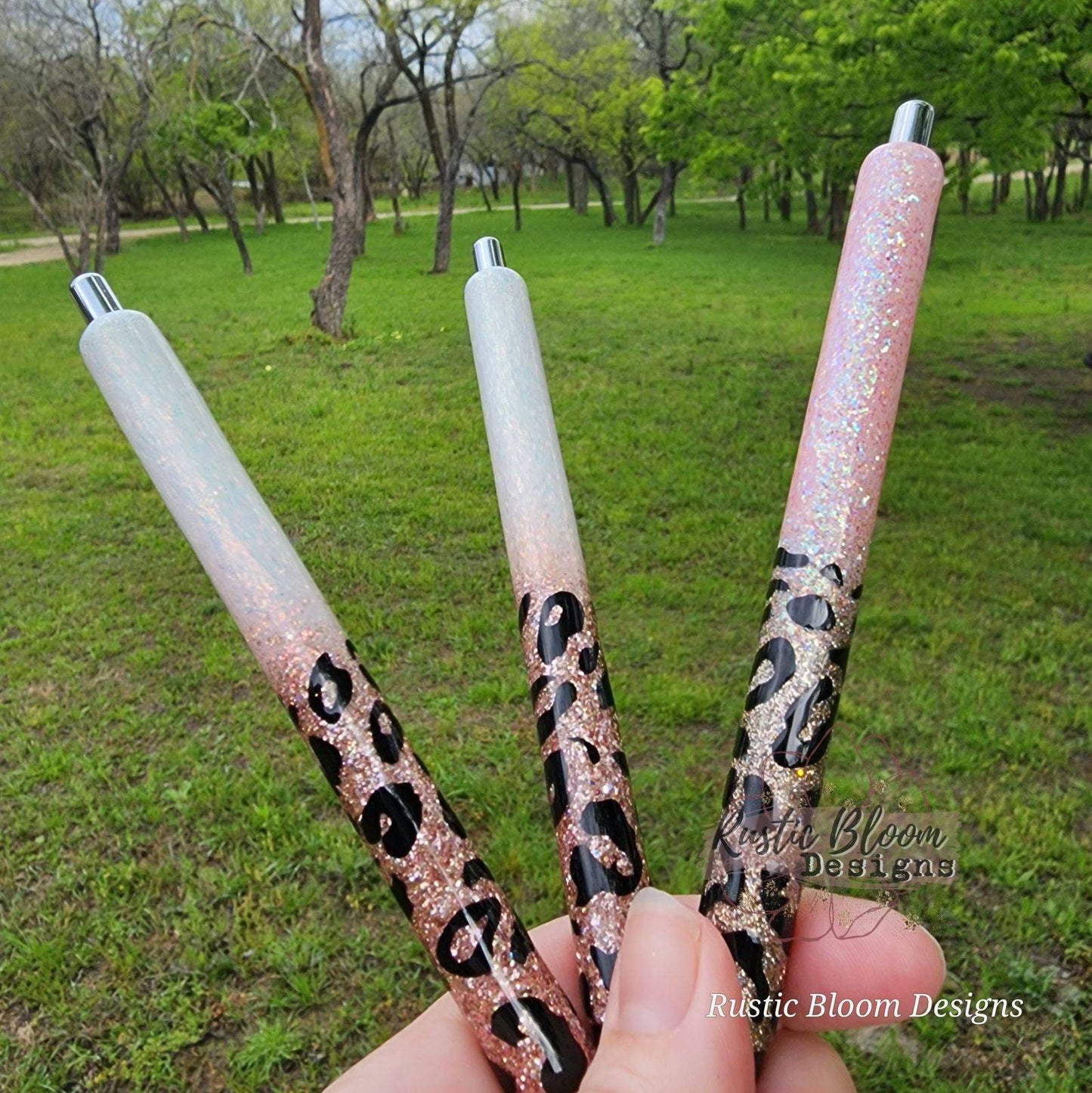 Personalized Glitter Pens Ombre  Leopard Pen Epoxy Cheetah pens Nurse Gift Writing Pen Teacher Gifts Ideas Gel Pens Custom gold pens glitter