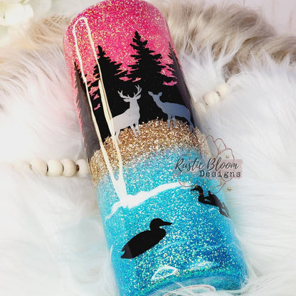 Glitter Berry Purple Gold Tumbler Mother's Day Gift for Her Custom Insulated Teacher Travel Coffee Mug Personalized Cup Handle Mama Mimi