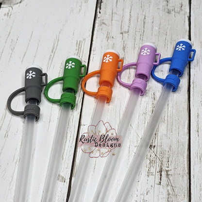 Snowflake Stanley Cup Straw Topper Straw Cap Straw Buddy Stanley Straw Topper Gift for birthday Tumbler Topper