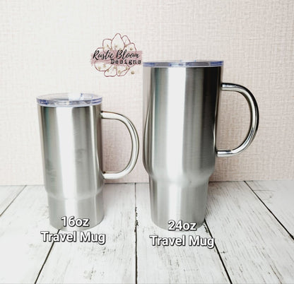 Rose Gold White Pink Milkyway 16oz Tumbler with Handle tumbler