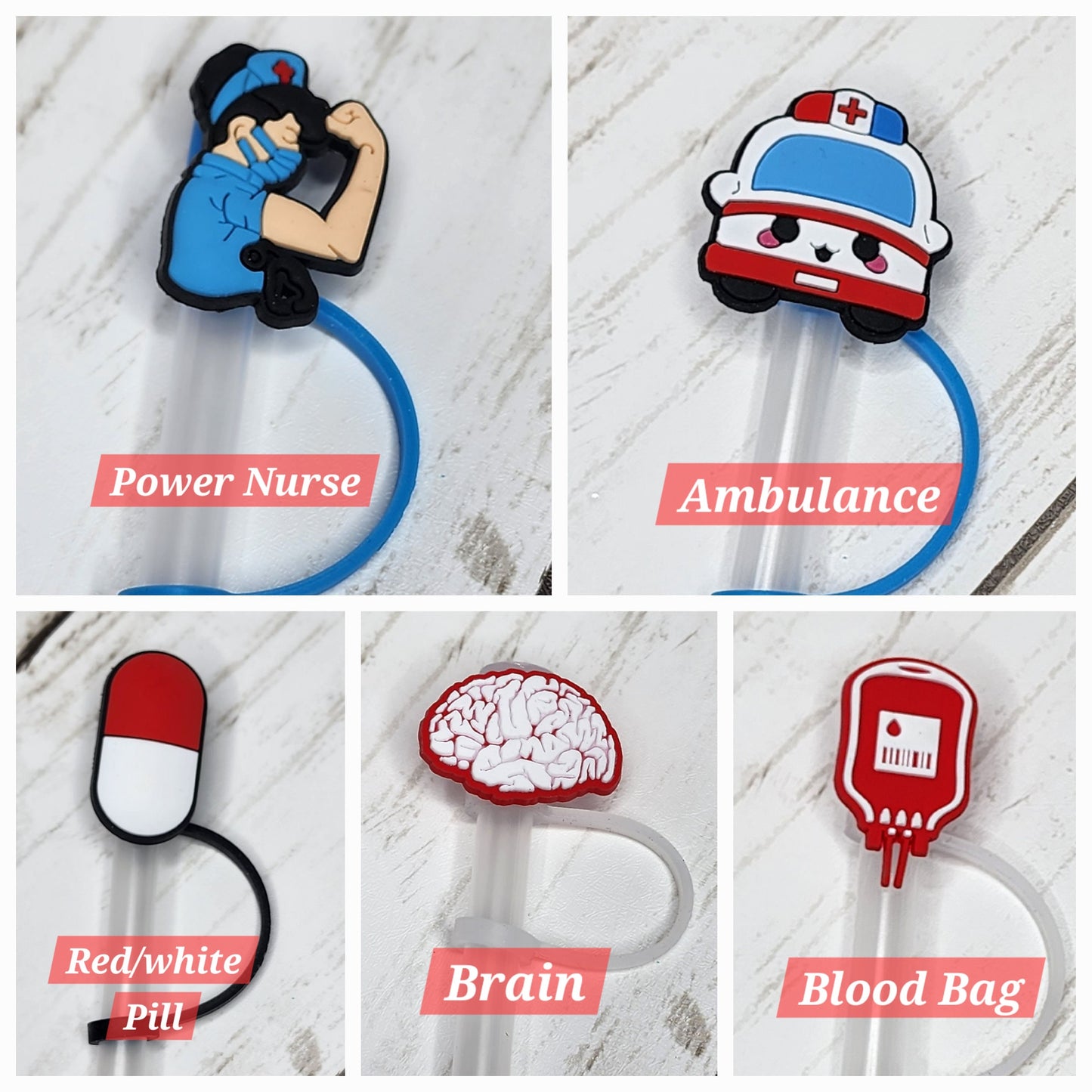 Medical Straw Topper Nurse Straw Cap Straw Buddy Stanley Straw Topper Pharmacist Medical Gift Simple Modern Tumbler Topper Stethoscope Scrub