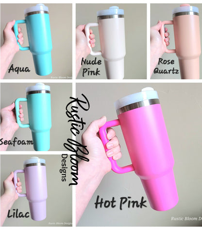 Custom Tumbler Personslized Glitter Gift for Her Him Water Cup Travel Mug To Go Insulated Stainless Steel  with Straw mother's Day Father's