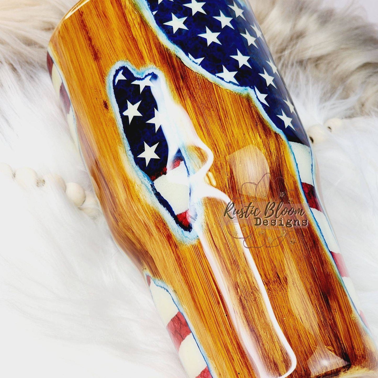 American Flag Tumbler Wood Grain Tumbler 30oz Tumbler peekaboo Woodgrain American Flag cup Husband Tumbler Personalized mug Guy Gift Dad mug