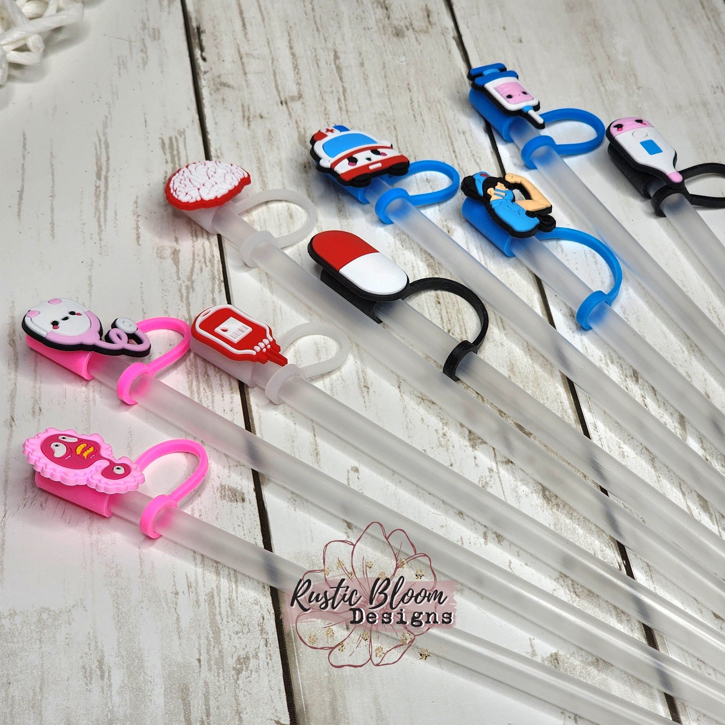 Medical Straw Topper Nurse Straw Cap Straw Buddy Stanley Straw Topper Pharmacist Medical Gift Simple Modern Tumbler Topper Stethoscope Scrub